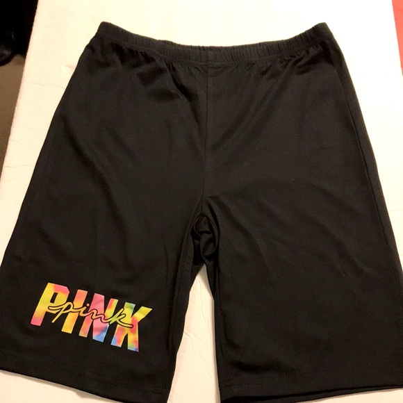 🆕 Pink Ladies Multi-Colored Short Set. Shorts are Legging Material. Large - Picture 3 of 5